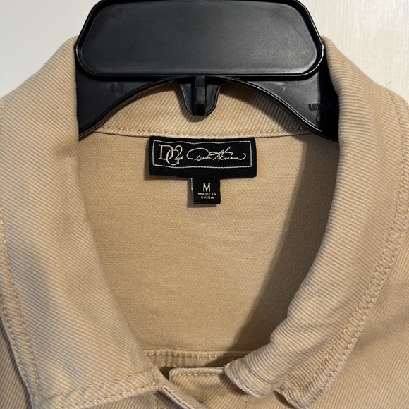 Denim Khaki Women’s Stretchy Short Sleeve Button Up Jacket Size Medium - Picture 3 of 9